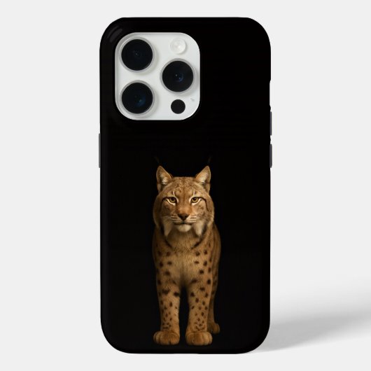 Zwarte 4 Luxe iPhone 15 Pro Mate Stille Lynx Case-Mate iPhone Case (Achterkant)