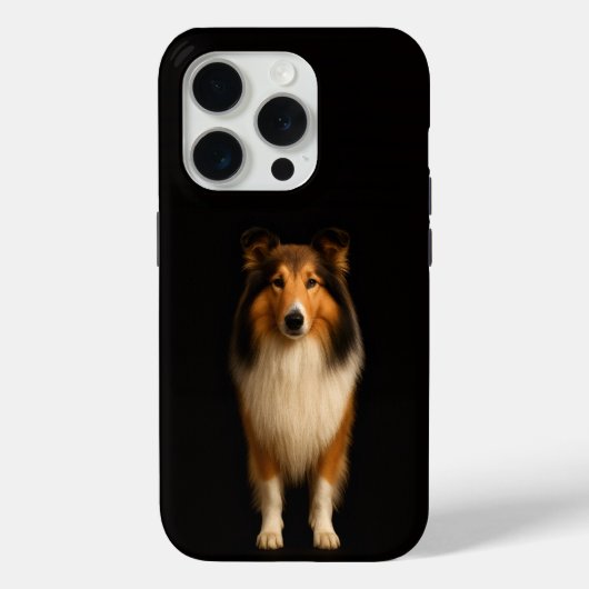 Zwarte 4 Luxe iPhone 15 Pro Mate, trouwe Collie ho Case-Mate iPhone Case (Achterkant)