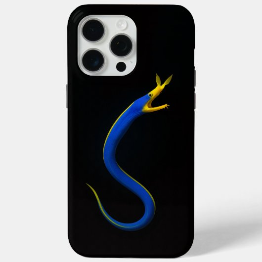 Zwarte 4 Luxe iPhone 15 Pro Max, Blauwe Lintaal Case-Mate iPhone Case (Achterkant)