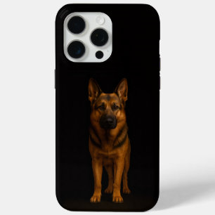 Zwarte 4 Luxe iPhone 15 Pro Max, Duitse Herder Max Hoesje