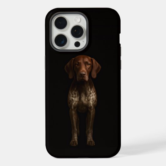 Zwarte 4 Luxe iPhone 15 Pro Max, Duitse Pointer Ho Hoesje (Achterkant)