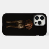 Zwarte 4 Luxe iPhone 15 Pro Max, Duitse Pointer Ho Hoesje (Achterkant horizontaal)