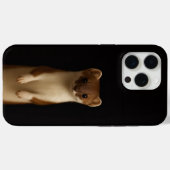 Zwarte 4 Luxe iPhone 15 Pro Max, Elegante Wezel Case-Mate iPhone Case (Achterkant (horizontaal))
