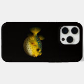 Zwarte 4 Luxe iPhone 15 Pro Max, Gele Kogelvis Case-Mate iPhone Case (Achterkant (horizontaal))