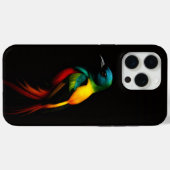 Zwarte 4 Luxe iPhone 15 Pro Max Hoes, Regenboogvog Case-Mate iPhone Case (Achterkant (horizontaal))