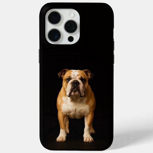 Zwarte 4 Luxe iPhone 15 Pro Max Stamina Bulldog Case-Mate iPhone Case (Achterkant)