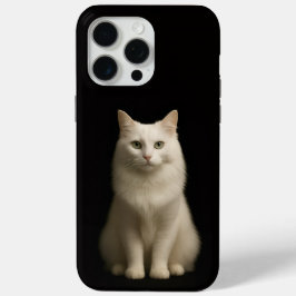 Zwarte 4 Luxe iPhone 15 Pro Max, Turkse Angorakat Max Hoesje