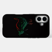 Zwarte 4 Luxe iPhone 16 Case-Mate, Neon Zee Slak Case-Mate iPhone Case (Achterkant (horizontaal))