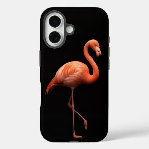 Zwarte 4 Luxe iPhone 16 Case-Mate, Roze Flamingo Hoesje