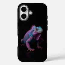 Zwarte 4 Luxe iPhone 16 Case-Mate, Roze Leguaan