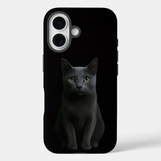 Zwarte 4 Luxe iPhone 16 Case-Mate, Russische Blauw Case-Mate iPhone Case (Achterkant)