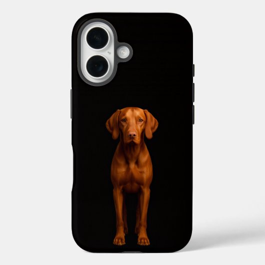 Zwarte 4 Luxe iPhone 16 Mate, Agile Vizsla-hond Case-Mate iPhone Case (Achterkant)