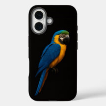 Zwarte 4 Luxe iPhone 16 Mate, Blauwe Gele Ara