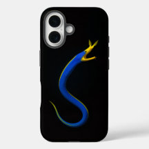 Zwarte 4 Luxe iPhone 16 Mate, Blauwe Lintaal