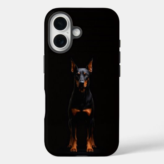 Zwarte 4 Luxe iPhone 16 Mate, Dobermann Bewakersho Case-Mate iPhone Case (Achterkant)