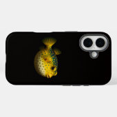 Zwarte 4 Luxe iPhone 16 Mate, Gele Kogelvis Case-Mate iPhone Case (Achterkant (horizontaal))