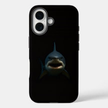 Zwarte 4 Luxe iPhone 16 Mate, Grote Witte Haai