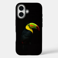 Zwarte 4 Luxe iPhone 16 Mate, Keelsnaveltoekan