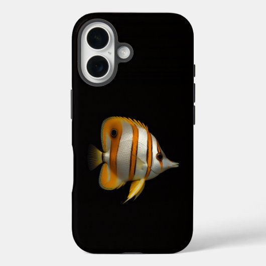 Zwarte 4 Luxe iPhone 16 Mate, Koraalvlinder Case-Mate iPhone Case (Achterkant)