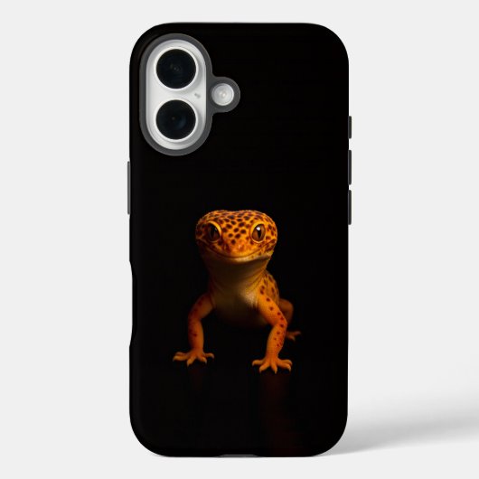 Zwarte 4 Luxe iPhone 16 Mate, Luipaardgekko Case-Mate iPhone Case (Achterkant)