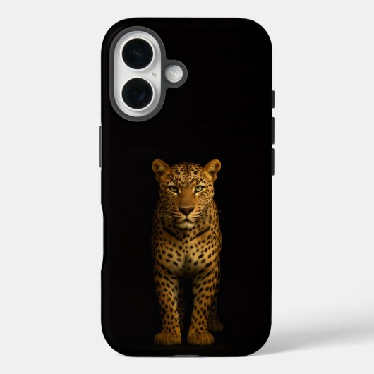 Zwarte 4 Luxe iPhone 16 Mate, Majestueuze Luipaard Case-Mate iPhone Case (Achterkant)