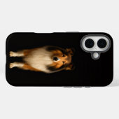 Zwarte 4 Luxe iPhone 16 Mate, trouwe Collie hond Case-Mate iPhone Case (Achterkant (horizontaal))