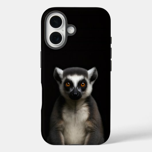 Zwarte 4 Luxe iPhone 16 Mate, Zachte Lemur Case-Mate iPhone Case (Achterkant)