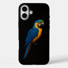 Zwarte 4 Luxe iPhone 16 Plus, Blauw Gele Ara Plus Hoesje