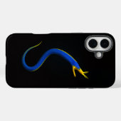 Zwarte 4 Luxe iPhone 16 Plus, Blauwe Lintaal Case-Mate iPhone Case (Achterkant (horizontaal))