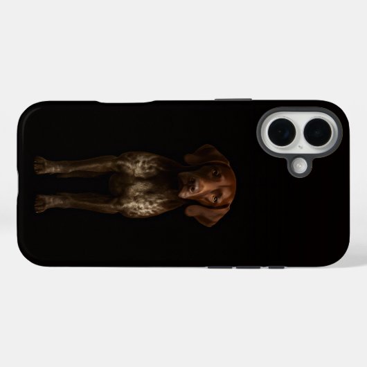 Zwarte 4 Luxe iPhone 16 Plus, Duitse Pointerhond Case-Mate iPhone Case (Achterkant (horizontaal))