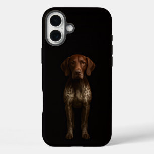 Zwarte 4 Luxe iPhone 16 Plus, Duitse Pointerhond Plus Hoesje