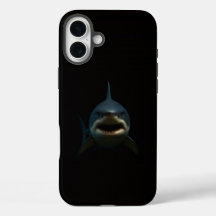 Zwarte 4 Luxe iPhone 16 Plus, Grote Witte Haai