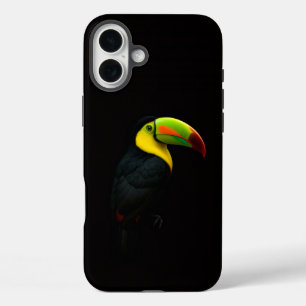 Zwarte 4 Luxe iPhone 16 Plus, Keelsnaveltoekan Plus Hoesje