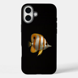 Zwarte 4 Luxe iPhone 16 Plus, Koraalvlinder Plus Hoesje