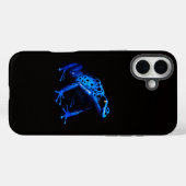 Zwarte 4 Luxe iPhone 16 Plus Mate, Blauwe Kikker Case-Mate iPhone Case (Achterkant (horizontaal))