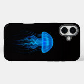 Zwarte 4 Luxe iPhone 16 Plus Mate, Blauwe Kwallen Case-Mate iPhone Case (Achterkant (horizontaal))