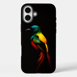 Zwarte 4 Luxe iPhone 16 Plus Mate, Regenboogvogel Hoesje