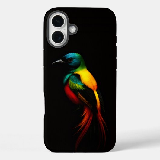 Zwarte 4 Luxe iPhone 16 Plus Mate, Regenboogvogel Case-Mate iPhone Case (Achterkant)