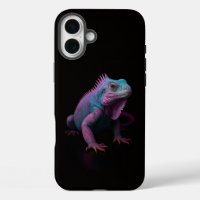 Zwarte 4 Luxe iPhone 16 Plus, Roze Leguaan