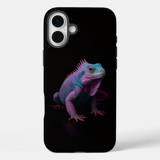 Zwarte 4 Luxe iPhone 16 Plus, Roze Leguaan Case-Mate iPhone Case (Achterkant)