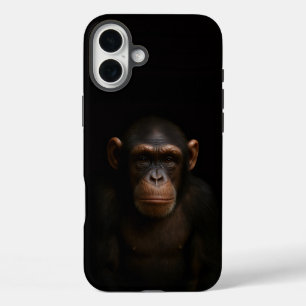 Zwarte 4 Luxe iPhone 16 Plus, Serene Chimpansee Plus Hoesje