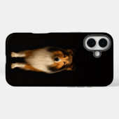 Zwarte 4 Luxe iPhone 16 Plus, trouwe Collie-hond Case-Mate iPhone Case (Achterkant (horizontaal))