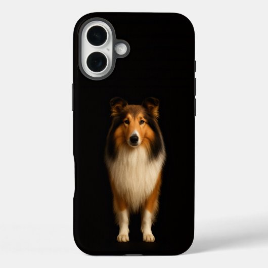 Zwarte 4 Luxe iPhone 16 Plus, trouwe Collie-hond Case-Mate iPhone Case (Achterkant)