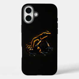 Zwarte 4 Luxe iPhone 16 Plus, Zwarte Oranje Kikker Plus Hoesje