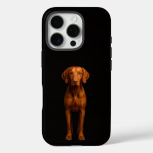 Zwarte 4 Luxe iPhone 16 Pro, Behendige Vizsla-hond Pro Hoesje