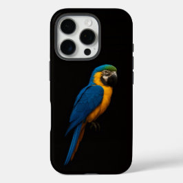 Zwarte 4 Luxe iPhone 16 Pro, Blauw Gele Ara Pro Hoesje