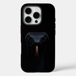 Zwarte 4 Luxe iPhone 16 Pro Case-Mate, Black Mamba Hoesje