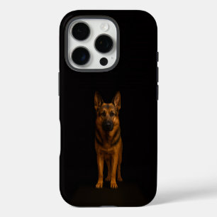 Zwarte 4 Luxe iPhone 16 Pro, Duitse Herder Pro Hoesje