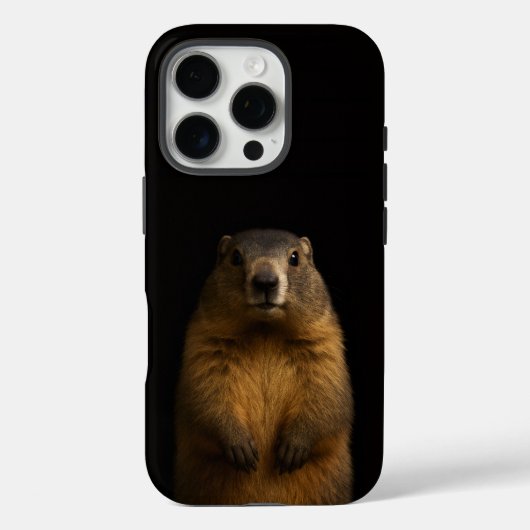 Zwarte 4 Luxe iPhone 16 Pro, Fluffy Marmot Case-Mate iPhone Case (Achterkant)