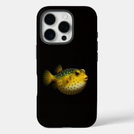 Zwarte 4 Luxe iPhone 16 Pro, Gele Kogelvis Pro Hoesje